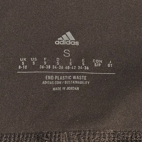 Adidas Aeroready 3 Stripe Classic Black and White Athletic Leggings Small - Picture 11 of 16